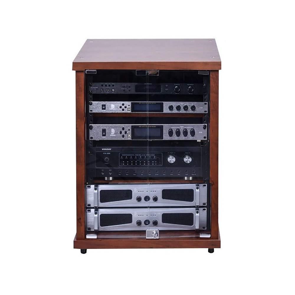 BAYTEWJX Media Cabinet,Media Shelf,Stereo Cabinet,Record Player Stand,Audio Rack Tower Perfect,Wooden Record Player Stand,for Record Player Wooden Stereo Cabinet Audio Rack Tower.(57x55x80cm)