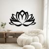 Lotus Flower Metal Wall Art, Lotus Metal Wall Art, Metal Lotus Flower Wall Decor, Yoga Wall Art, Zen Art Wall Decor, Minimalist Wall Art, Home Decor, Wall Decor Living Room, Bedroom (White, 53"x32"|135x81cm) view 3