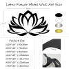 Lotus Flower Metal Wall Art, Lotus Metal Wall Art, Metal Lotus Flower Wall Decor, Yoga Wall Art, Zen Art Wall Decor, Minimalist Wall Art, Home Decor, Wall Decor Living Room, Bedroom (White, 53"x32"|135x81cm) view 4