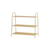 SYLDMKJ Shoe Rack Shoe Rack 3 Tier Stackable11-Pair Shoes Rack Storage Shelf Non-Slip Metal Freestanding Closet,edroom Footwear Organizer Blackgolden Shoe Cabinet(Gold) view 1