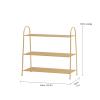 SYLDMKJ Shoe Rack Shoe Rack 3 Tier Stackable11-Pair Shoes Rack Storage Shelf Non-Slip Metal Freestanding Closet,edroom Footwear Organizer Blackgolden Shoe Cabinet(Gold) view 3
