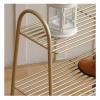 SYLDMKJ Shoe Rack Shoe Rack 3 Tier Stackable11-Pair Shoes Rack Storage Shelf Non-Slip Metal Freestanding Closet,edroom Footwear Organizer Blackgolden Shoe Cabinet(Gold) view 4