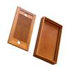 LABRIMP Bamboo Tea Tray for Chinese Tea Service Compact Drainage Design Small Organizer for Teapot and Accessories Lovers view 1