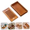 LABRIMP Bamboo Tea Tray for Chinese Tea Service Compact Drainage Design Small Organizer for Teapot and Accessories Lovers view 2