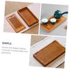 LABRIMP Bamboo Tea Tray for Chinese Tea Service Compact Drainage Design Small Organizer for Teapot and Accessories Lovers view 4
