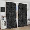Halloween Curtains for Living Room,Skull Spooky Moody Skeleton Gothic Treatments Drapes for Bedroom Indoor Outdoor Event Party Decor 63" W X 63" L view 4