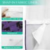 SEVENBABU Halloween No Hook Shower Curtain with Snap in Liner Waterproof Fabric Shower Curtain Set for Bathroom Halloween Bat Purple Background Shower Curtain with See Through Top Window 36"x72" view 3