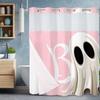 SEVENBABU Halloween No Hook Shower Curtain with Snap in Liner Waterproof Fabric Shower Curtain Set for Bathroom Watercolor Cute Ghosts Shower Curtain with See Through Top Window 72"x72" view 2