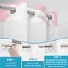 SEVENBABU Halloween No Hook Shower Curtain with Snap in Liner Waterproof Fabric Shower Curtain Set for Bathroom Watercolor Cute Ghosts Shower Curtain with See Through Top Window 72"x72" view 4