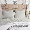 100% Egyptian Cotton Sheets 400 Thread Count Sheets Queen Size 4 Pc Sheet Set Bed Sheets 18 Inch Deep Pocket Sheets Light Gray Sheets Set (Light Gray Queen (U.S. Standard)) view 4
