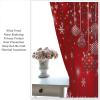 ShiTingYu Christmas Kitchen Curtains Red White Snowflake Christmas Ball Window Treatments for Kitchen Bedroom Living Room Drapes Rod Pocket 2 Panels 52x84 Inch view 3