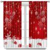 ShiTingYu Christmas Kitchen Curtains Red White Snowflake Christmas Ball Window Treatments for Kitchen Bedroom Living Room Drapes Rod Pocket 2 Panels 52x84 Inch view 4