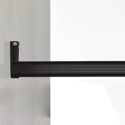 Closet Poles for Hanging Clothes - Heavy Duty Closet Poles w/Mounting Hardware for Bathroom, Windows - 20 24 28 32 36 40 50 60 Inch Length Closet Hanging Rod for Small Space(Black,Length 28in/71.1cm)