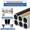 Closet Poles for Hanging Clothes - Heavy Duty Closet Poles w/Mounting Hardware for Bathroom, Windows - 20 24 28 32 36 40 50 60 Inch Length Closet Hanging Rod for Small Space(Black,Length 28in/71.1cm) view 3