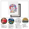 Canva Wall Art Living Room,Circuit Board Human Portrait Watercolor Print Tech Man Science Art Computer Electronic Motherboard Print-16"x20" wood frame canvas wall art view 2