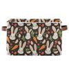 ALAZA Carrot Cherry Rabbit Large Storage Baskets for Organizing Foldable Storage Bins for Shelves Home with Handles 2 Pack view 1