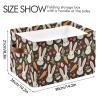 ALAZA Carrot Cherry Rabbit Large Storage Baskets for Organizing Foldable Storage Bins for Shelves Home with Handles 2 Pack view 3