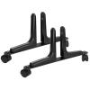 2 Packs Room Divider Screen Holder, Width Adjustable Movable Aluminum Alloy Screen Holder Feet Holder with Wheels, Screen Partition Feet Protector Holder for Hotel view 1