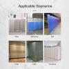 2 Packs Room Divider Screen Holder, Width Adjustable Movable Aluminum Alloy Screen Holder Feet Holder with Wheels, Screen Partition Feet Protector Holder for Hotel view 2