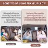 1 MIDDLE ONE Car Pillow for Kids, Memory Foam Cooling Travel Pillow for Car and Adults, Kids Car Pillows for Sleeping on Road Trip, Small Body Pillow for Kid (Cooling Blue) view 2