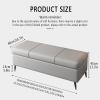 Entryway storage bench,Solid wood frame bedroom ottoman with storage,End of Bed Bench with Soft Close Lid,Technology cloth,Extra Long Upholstered Bedroom Bench with Storage Space for Entryway(Beige,12 view 2