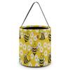 Gsjjme Cute Bee And Flowers Pattern Tote Bag Candy Bags Basket Halloween Trick Or Treat Bucket with Handle Gifts Decor for Party view 1