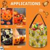 Gsjjme Cute Bee And Flowers Pattern Tote Bag Candy Bags Basket Halloween Trick Or Treat Bucket with Handle Gifts Decor for Party view 3