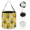 Gsjjme Cute Bee And Flowers Pattern Tote Bag Candy Bags Basket Halloween Trick Or Treat Bucket with Handle Gifts Decor for Party view 4