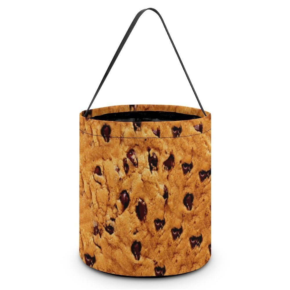 Gsjjme Cookies Tote Bag Candy Bags Basket Halloween Trick Or Treat Bucket with Handle Gifts Decor for Party