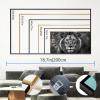 RUNBOAT Majestic Lion Canvas, Lion Wall Art Canvas, Lion Painting Canvas, Lion Pictures Wall Decor, African Lion Canvas Wall Art, Blue Eyed Lion Canvas, Lion Wall Art (Black Framed, 48x27in|122x68cm) view 4