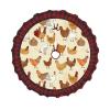 A Brood of Chickens 30 Inch Christmas Tree Skirt Red and Black Buffalo Plaid Edge Decoration for Merry Christmas Farmhouse Winter Holiday Party Home Decoration Ornaments Indoor Outdoor view 1