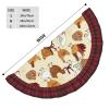 A Brood of Chickens 30 Inch Christmas Tree Skirt Red and Black Buffalo Plaid Edge Decoration for Merry Christmas Farmhouse Winter Holiday Party Home Decoration Ornaments Indoor Outdoor view 4