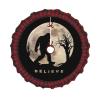 Funny Bigfoot Sasquatch Full Moon 30 Inch Christmas Tree Skirt Red and Black Buffalo Plaid Edge Decoration for Merry Christmas Farmhouse Winter Holiday Party Home Decoration Ornaments Indoor Outdoor view 1