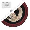 Funny Bigfoot Sasquatch Full Moon 30 Inch Christmas Tree Skirt Red and Black Buffalo Plaid Edge Decoration for Merry Christmas Farmhouse Winter Holiday Party Home Decoration Ornaments Indoor Outdoor view 4