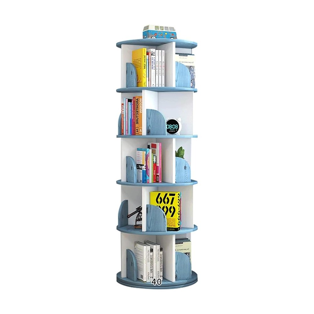 Round Bookshelf 360 Free Rotating Rotating Bookshelf Large Storage Rack Bookcase Bedroom Living Room Study Bookcase