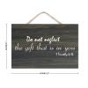 1 Timothy 4:14 Do Not Neglect The Gift That Is in You Wood Sign Quotes Rustic Wooden Hanging Wall Welcome Sign Wall Art Craft Plaque for New Home Office Living Room Bedroom Classroom 8x12in view 2