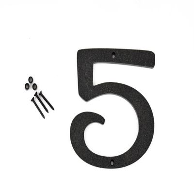 10in Mid-Century Modern Cursive House Numbers Mid-Century Modern Script Address Words Weather-Resistant Floating Numbers | DIY Installation with Stainless Steel Screws Included (5)