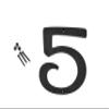 10in Mid-Century Modern Cursive House Numbers Mid-Century Modern Script Address Words Weather-Resistant Floating Numbers | DIY Installation with Stainless Steel Screws Included (5) view 1