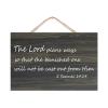 2 Samuel 14:14 Wall Art,The Lord Plans Ways So That The Banished One Will Not Be Cast Out From Him Wood Sign Quotes Rustic Wooden Hanging Welcome Sign Plaque for Home Living Room Bedroom 8x12in view 1