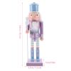 Veemoon Christmas Nutcracker Decor Nutcrackers Soldier Figures Desktop Ornaments Xmas Theme Party Favors Fireplace Christmas Tree Decoration Doll(Purple) view 2