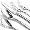 Silverware Set for 6, Heavy Duty Stainless Steel Cutlery Set Flatware Set,30 Piece Premium Silverware, Mirror Polished Modern Cutlery include Fork Knife Spoon Set,Dishwasher Safe view 1