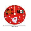 Christmas Tree Skirt, 39.7in Snowman Christmas Tree Skirt, Christmas Tree Embroidered Christmas Tree Skirt for Rustic Xmas Tree Holiday Decorations view 2