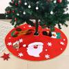 Christmas Tree Skirt, 39.7in Snowman Christmas Tree Skirt, Christmas Tree Embroidered Christmas Tree Skirt for Rustic Xmas Tree Holiday Decorations view 3
