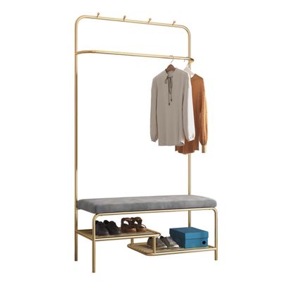 Entryway Bench with Coat Rack, 3-in-1 Hall Tree with Bench and Shoe Storage, Freestanding Organizer for Entryway, Hallway, Mudroom, Easy Assembly