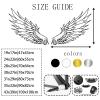 Angel Wings Metal Wall Art, Metal Angel Wings Wall Decor, Large Angel Wings Wall Art, Feather Wings Wall Art, Line Wall Art, Metal Line Art Wall Decor, Wall Decor for Bedroom, Living Room (Gold, 30x27in|76x70cm) view 4