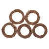Natural Grapevine Wreaths 6 Inch, 5PCS Vine Branch Wreath Garland for DIY Christmas Craft Rattan Front Door Wall Hanging Holiday Party Decor view 1