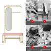 with Removable Hooks and Shoe Stand, Industrial Coat Rack Stand with Bench, Free Standing Coat Tree,with Mirror Entryway Storage Shelf, for Living Room,Hallway view 2