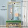 with Removable Hooks and Shoe Stand, Industrial Coat Rack Stand with Bench, Free Standing Coat Tree,with Mirror Entryway Storage Shelf, for Living Room,Hallway view 3