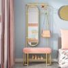 with Removable Hooks and Shoe Stand, Industrial Coat Rack Stand with Bench, Free Standing Coat Tree,with Mirror Entryway Storage Shelf, for Living Room,Hallway view 4