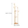 MAKEJ Natural Clothes Hanger Stand Multi-Functional Clothes Rack Coat Rack Floor Standing Clothes Hanging Shelf Clothes view 2